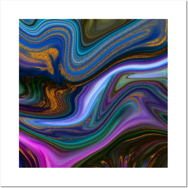 Glitter Liquid Marble 6 Wall Art by Sahl King